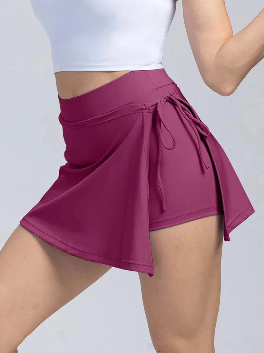 High Waist Active Skort with Pockets - ShalayeFashion