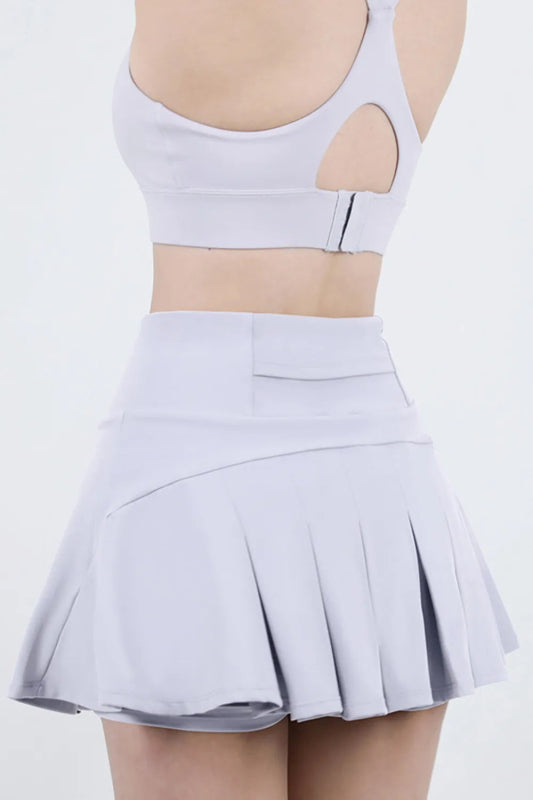 High Waist Pleated Active Skirt - ShalayeFashion