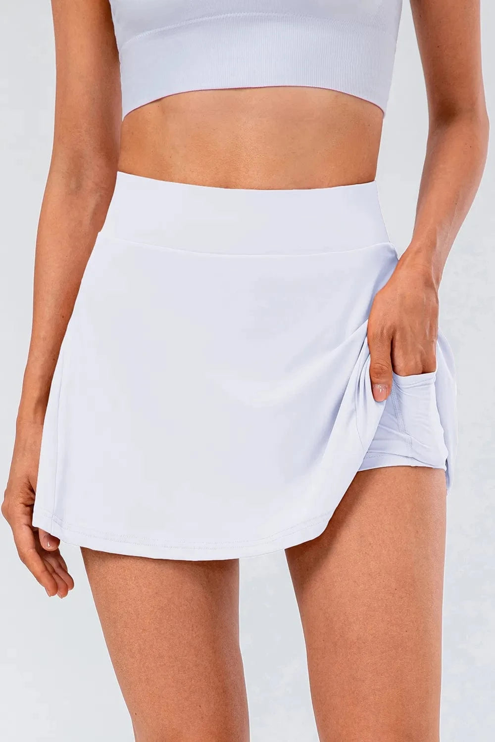 High Waist Pleated Active Skirt - ShalayeFashion