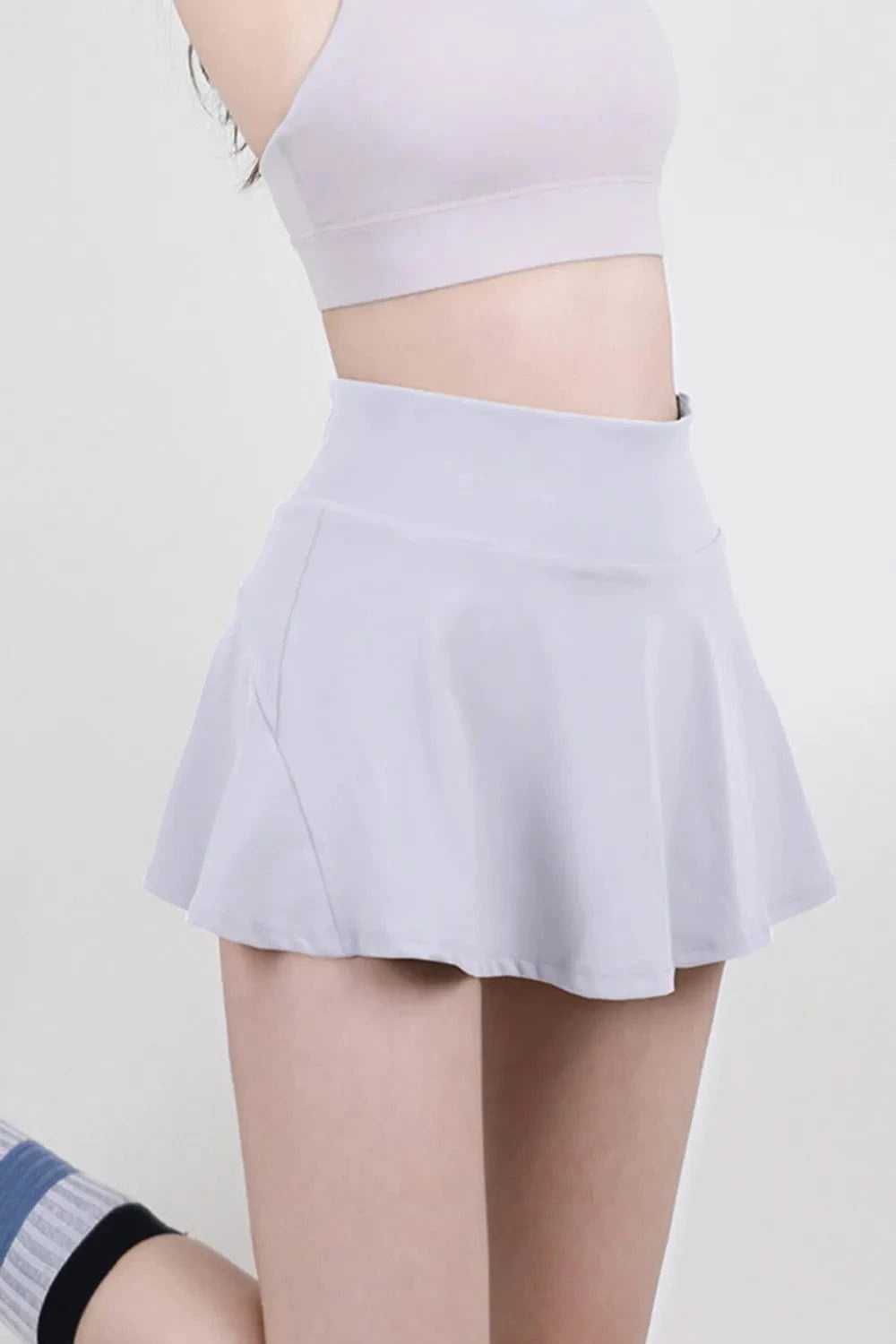 High Waist Pleated Active Skirt - ShalayeFashion