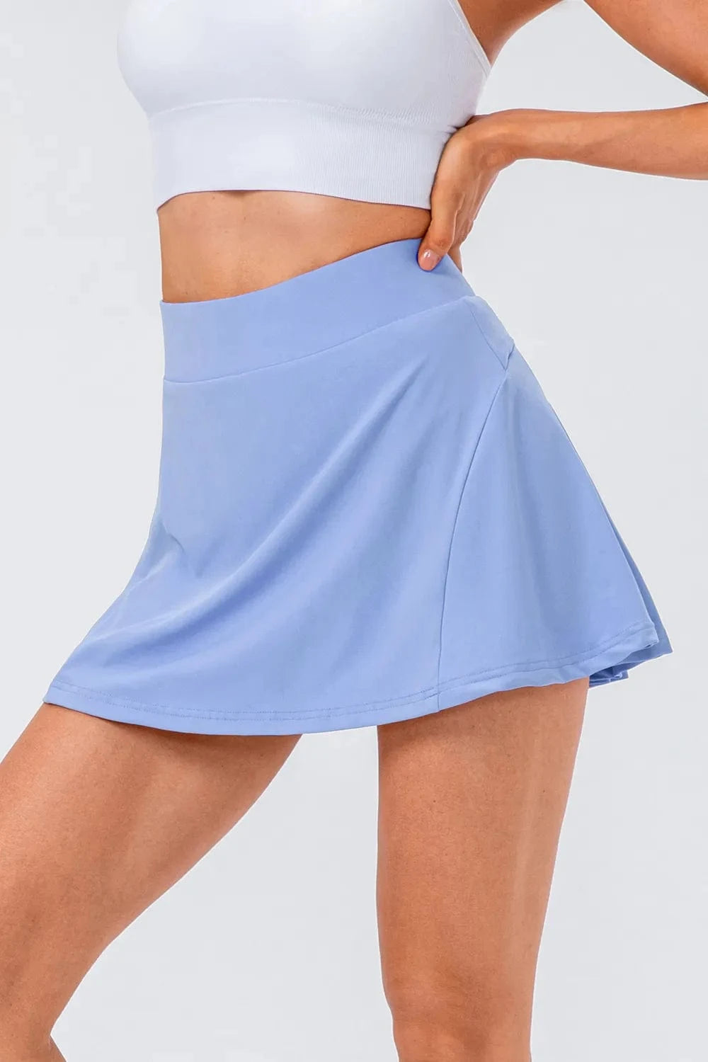 High Waist Pleated Active Skirt - ShalayeFashion