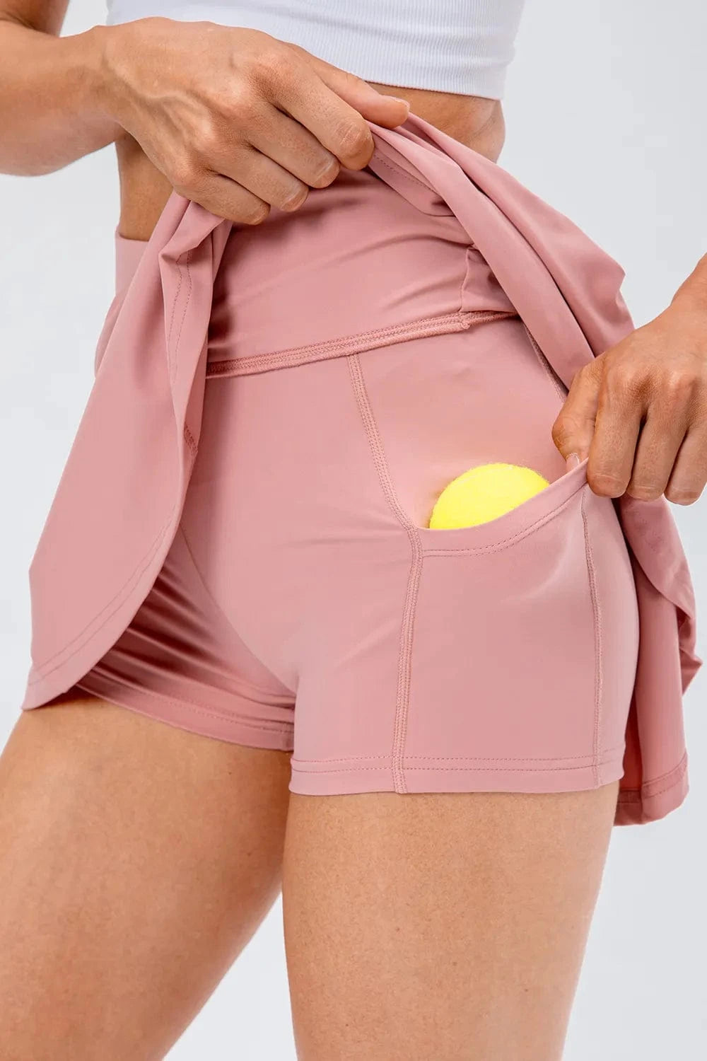 High Waist Pleated Active Skirt - ShalayeFashion