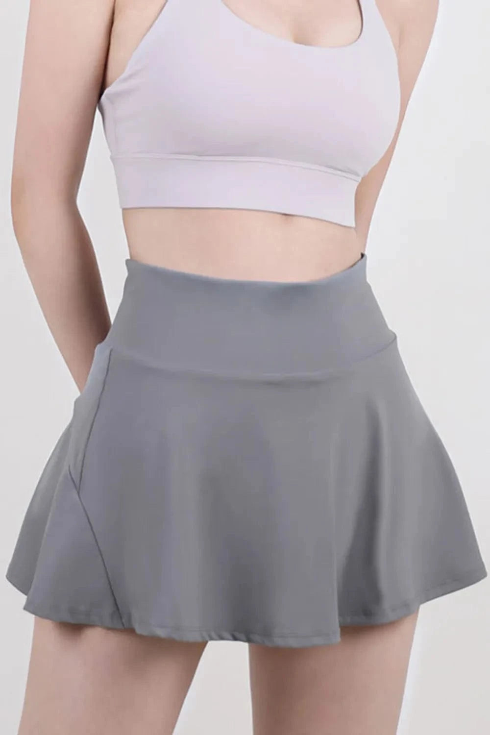 High Waist Pleated Active Skirt - ShalayeFashion