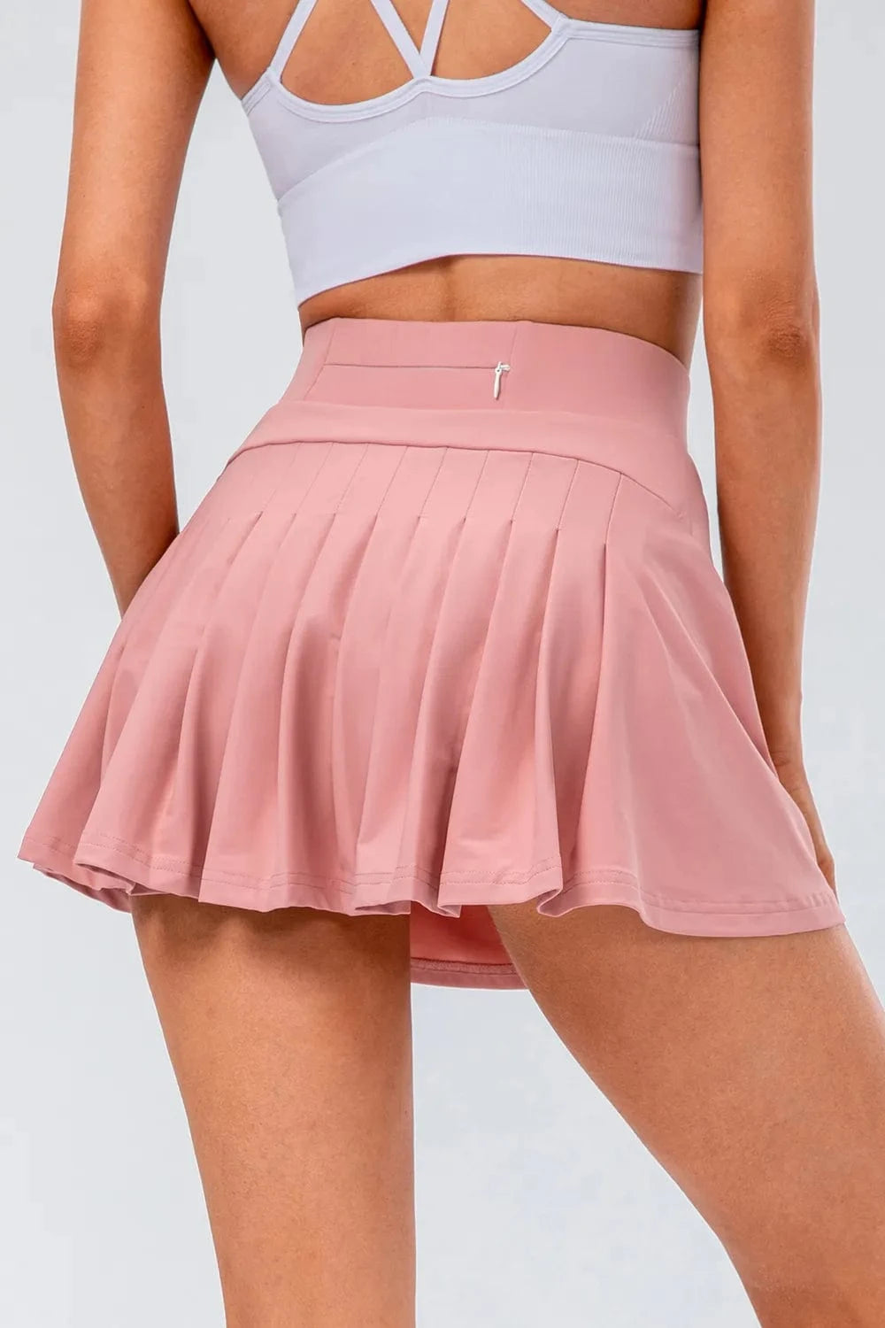 High Waist Pleated Active Skirt - ShalayeFashion