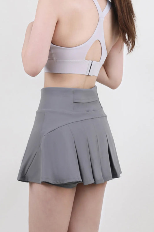 High Waist Pleated Active Skirt - ShalayeFashion