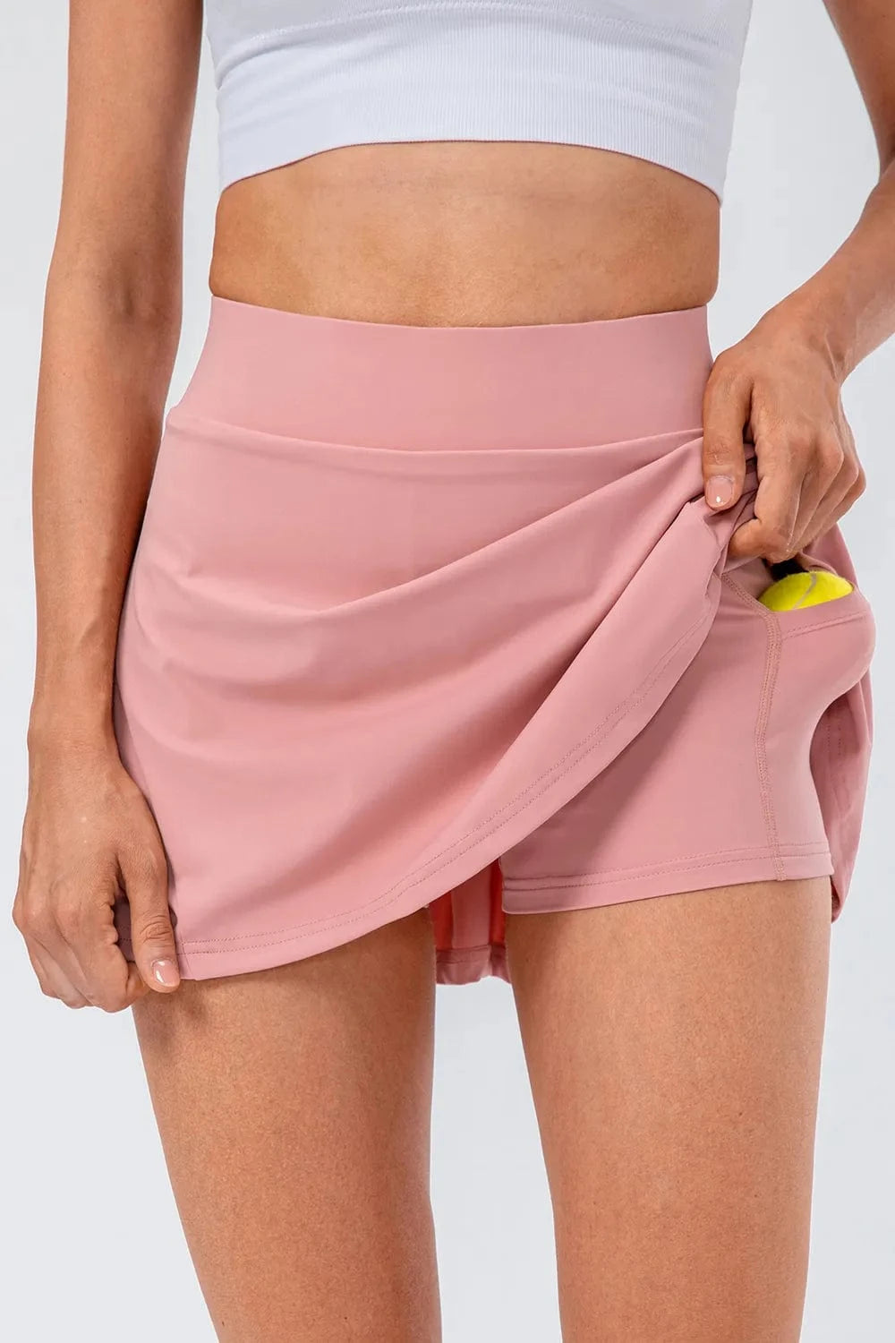 High Waist Pleated Active Skirt - ShalayeFashion