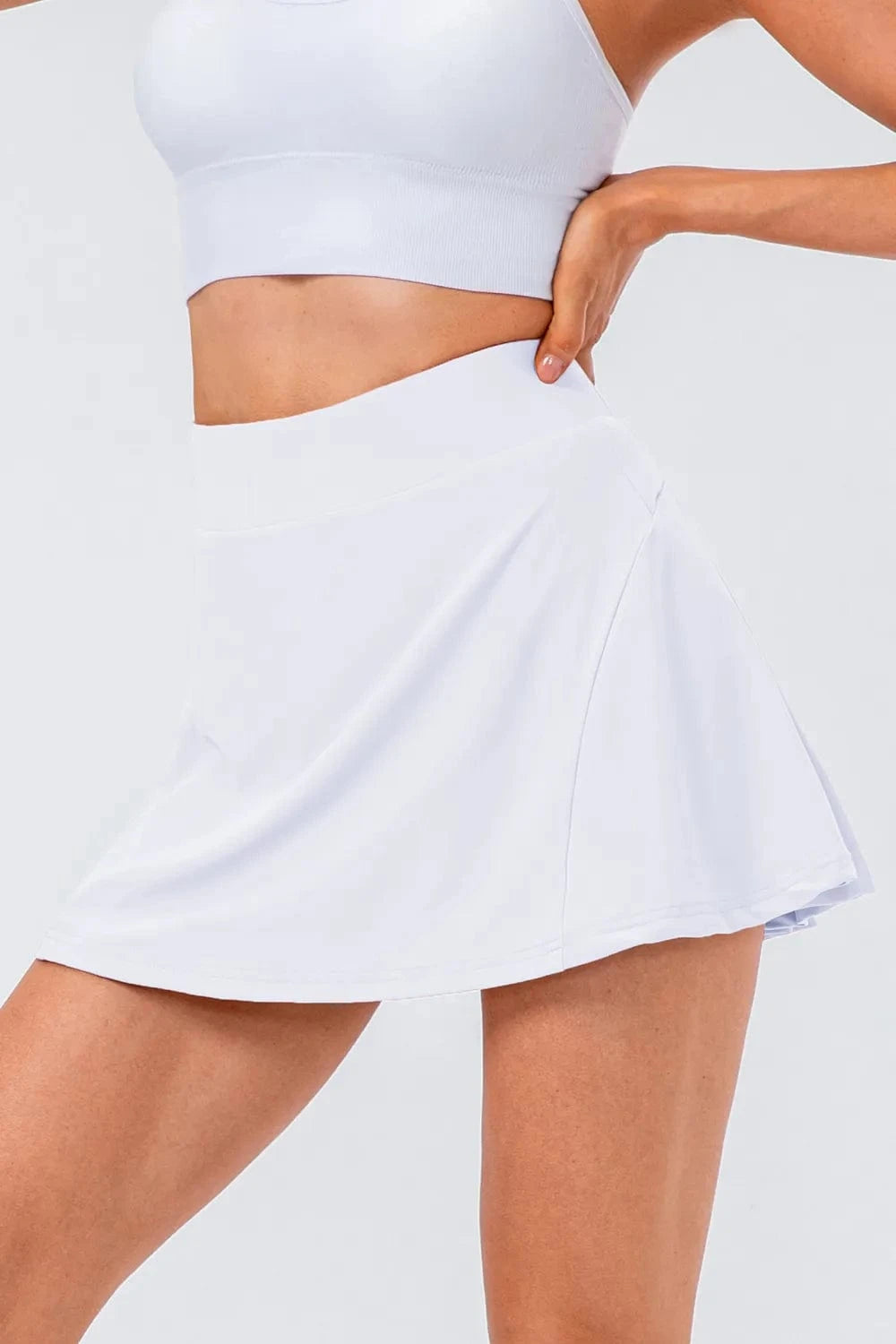 High Waist Pleated Active Skirt - ShalayeFashion