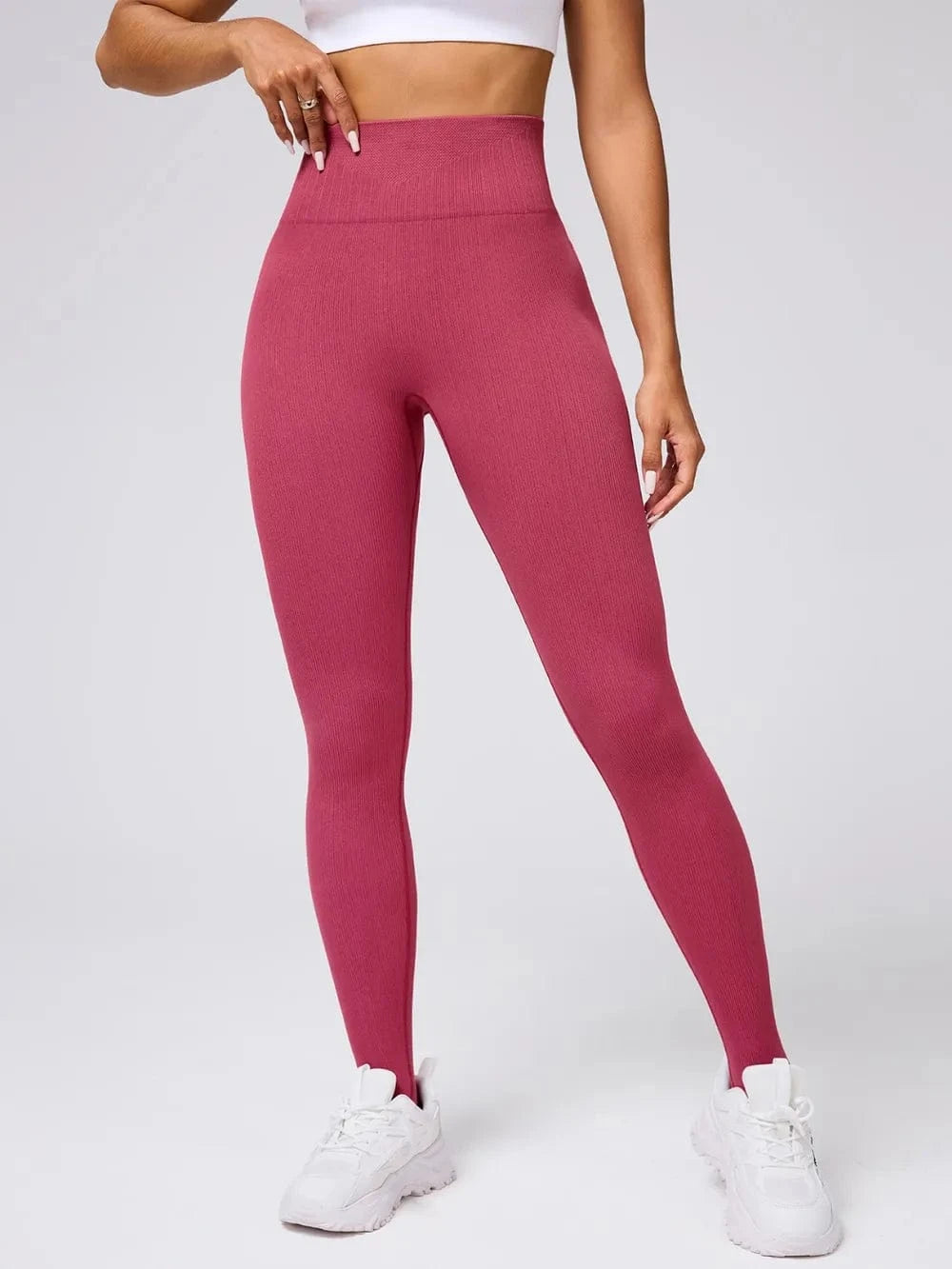 High Waist Stirrup Active Leggings - ShalayeFashion