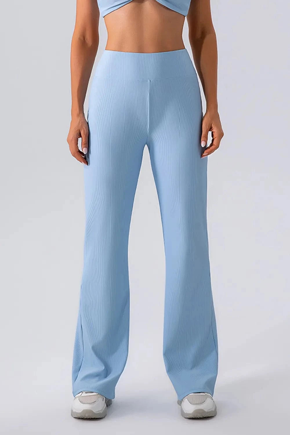 High Waist Straight Active Pants - ShalayeFashion