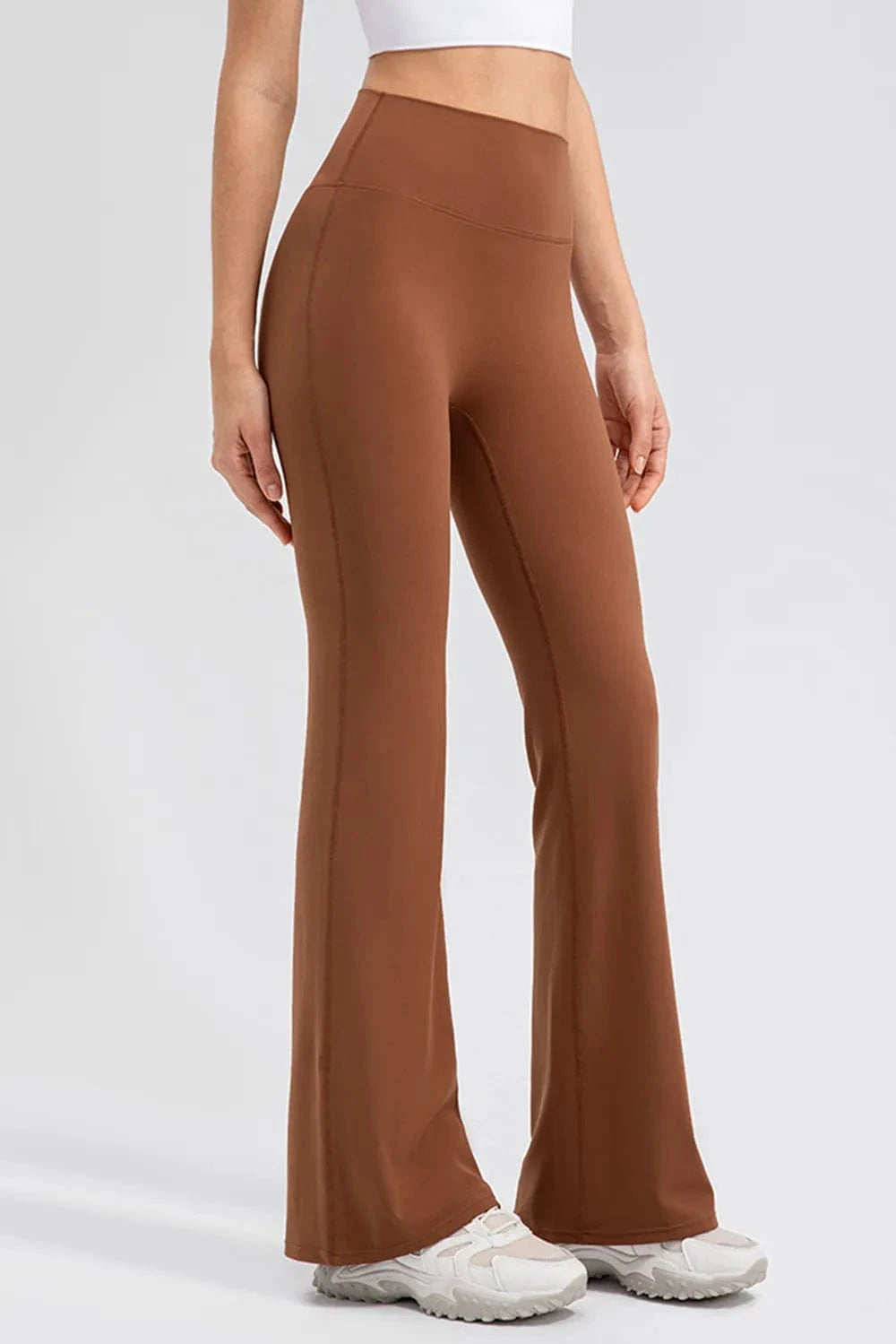 High Waist Straight Active Pants - ShalayeFashion