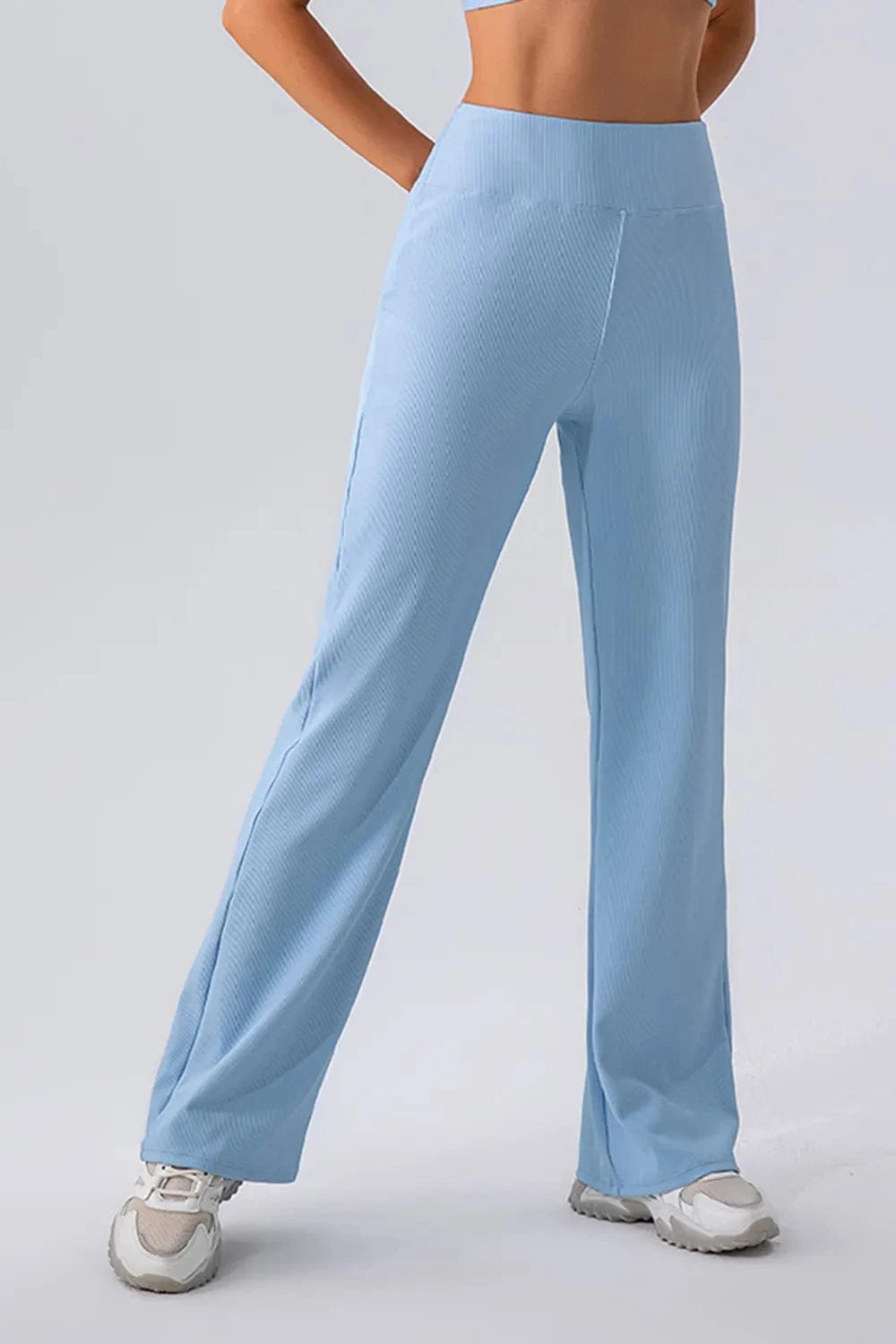 High Waist Straight Active Pants - ShalayeFashion