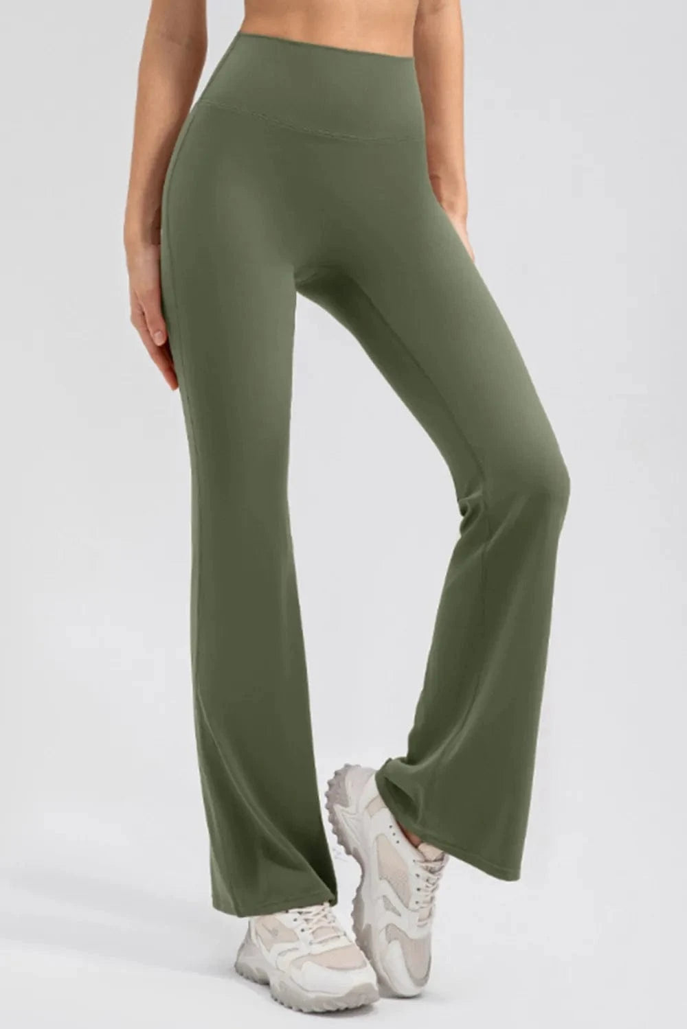 High Waist Straight Active Pants - ShalayeFashion