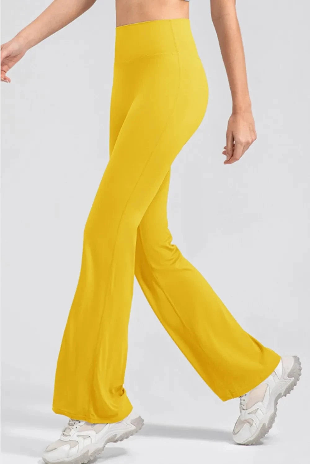 High Waist Straight Active Pants - ShalayeFashion