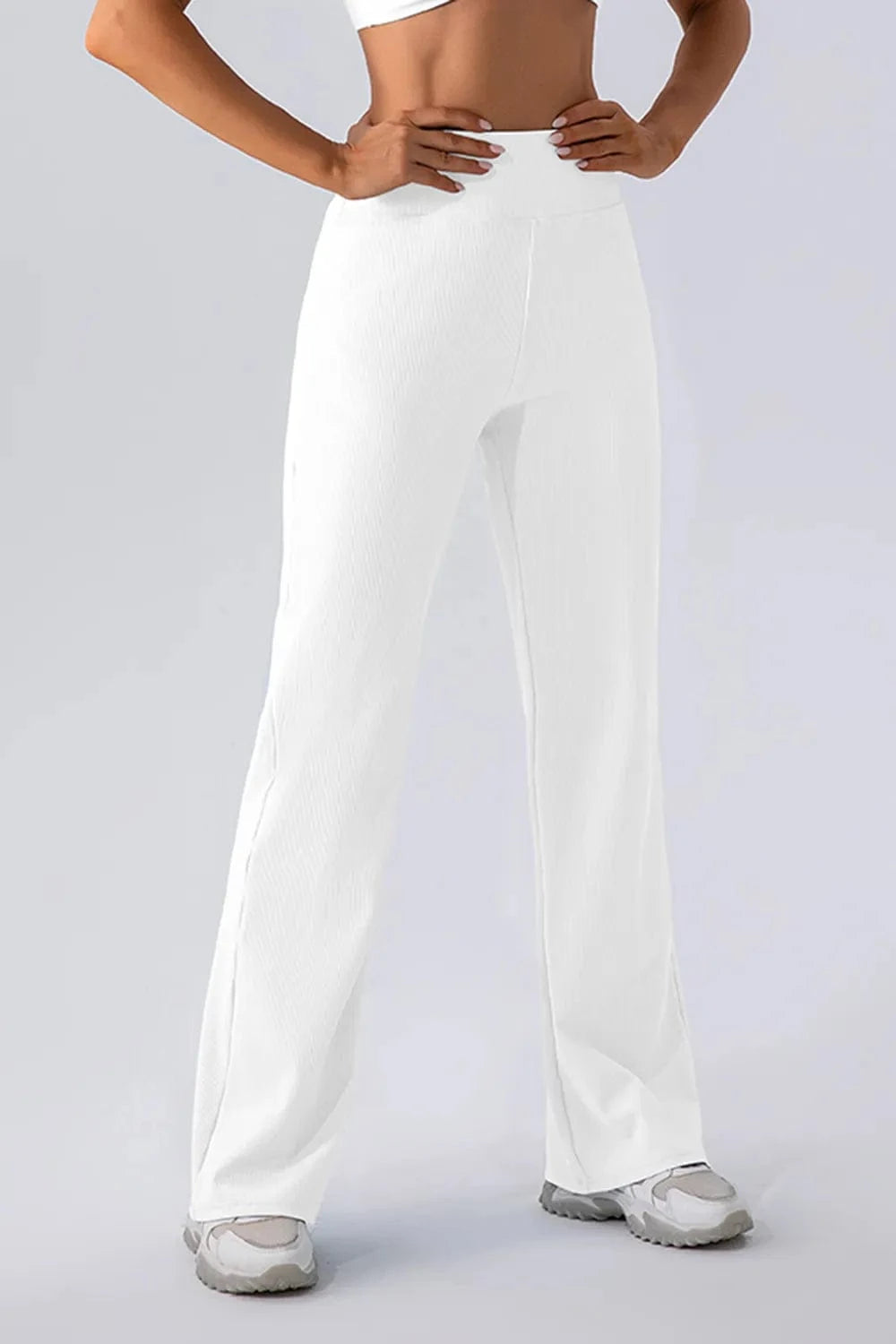 High Waist Straight Active Pants - ShalayeFashion