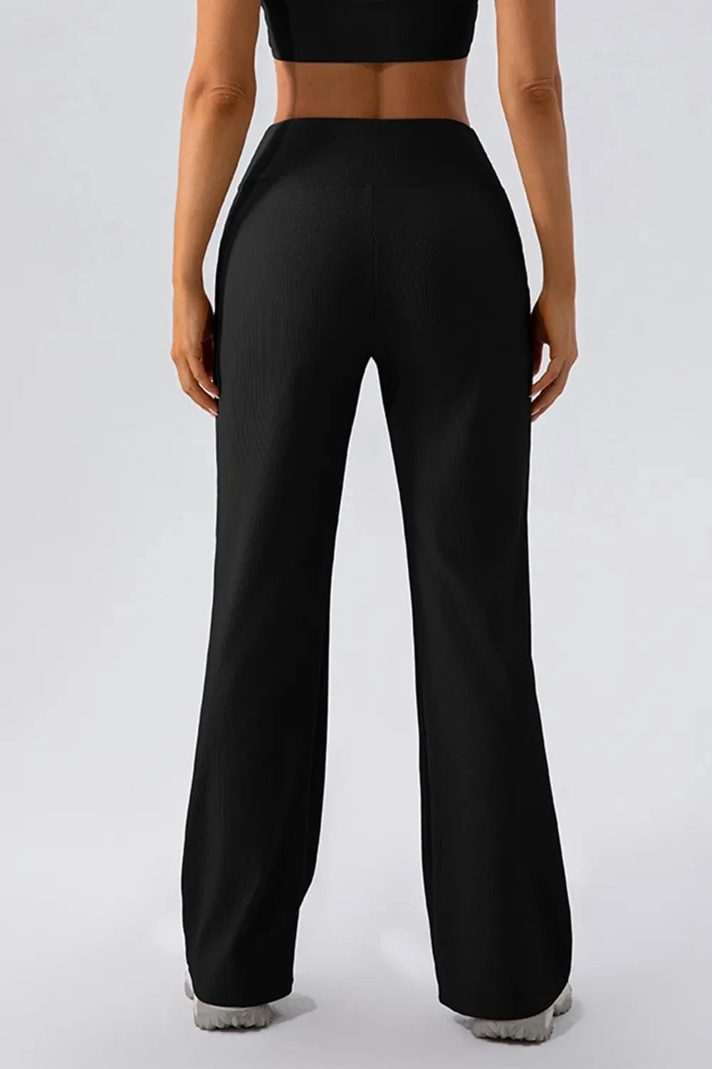 High Waist Straight Active Pants - ShalayeFashion