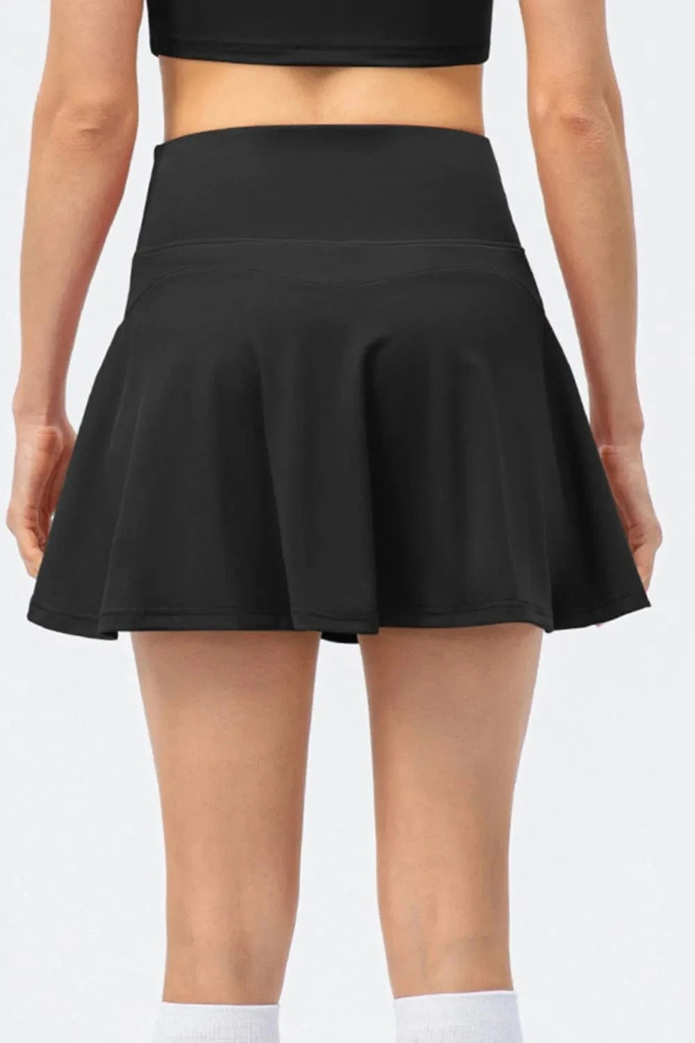 High Waist Wide Waistband Active Skirt - ShalayeFashion