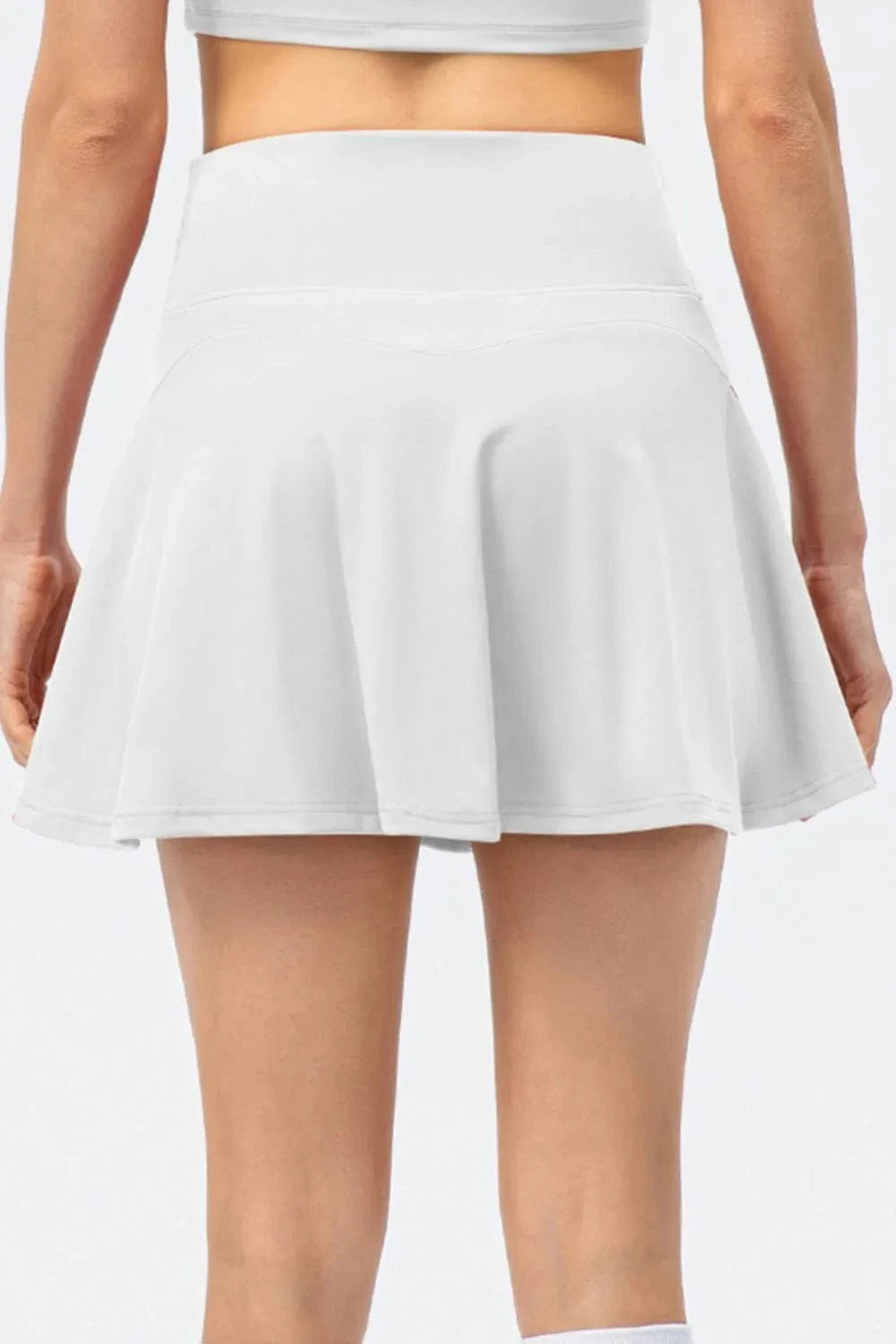 High Waist Wide Waistband Active Skirt - ShalayeFashion