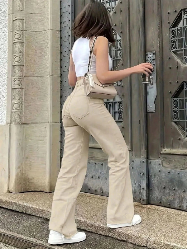High - Waisted Wide Leg Jeans - ShalayeFashion