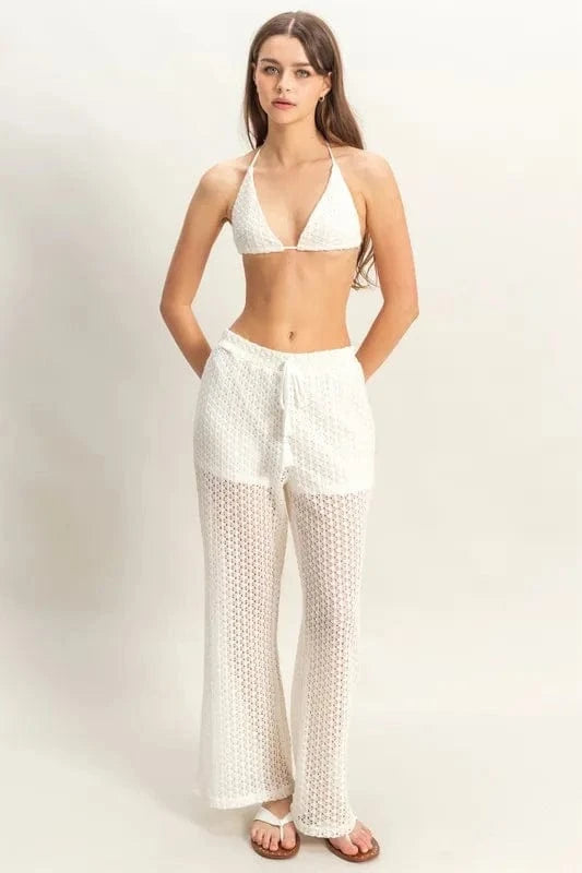 HYFVE Crochet Bra and Drawstring Pants Set - ShalayeFashion