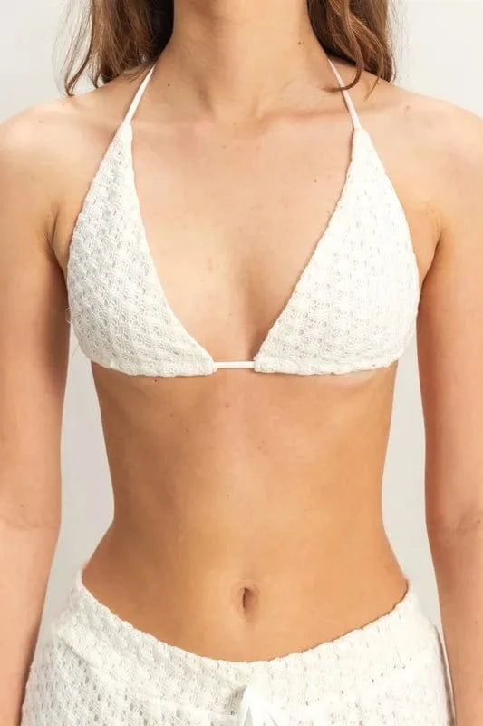 HYFVE Crochet Bra and Drawstring Pants Set - ShalayeFashion