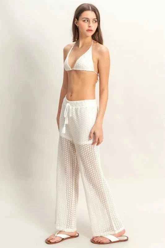 HYFVE Crochet Bra and Drawstring Pants Set - ShalayeFashion