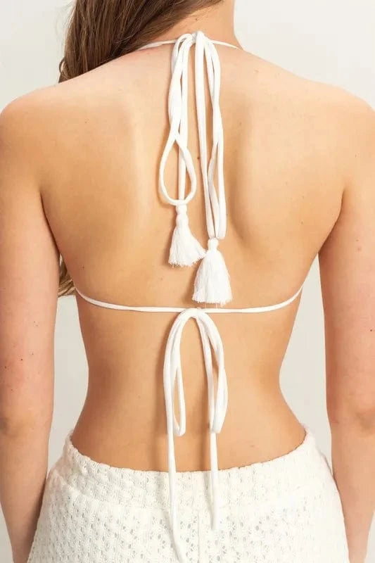 HYFVE Crochet Bra and Drawstring Pants Set - ShalayeFashion