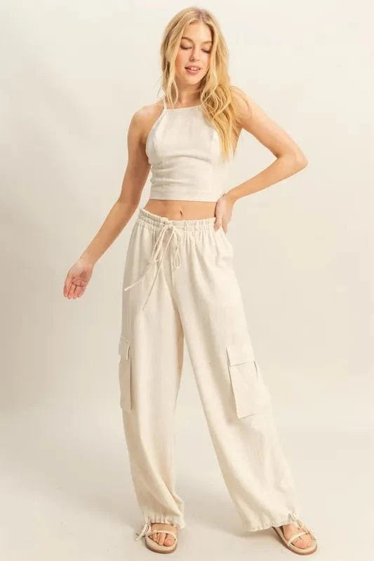 HYFVE Crop Top and Cargo Pants Set - ShalayeFashion