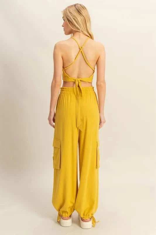 HYFVE Crop Top and Cargo Pants Set - ShalayeFashion