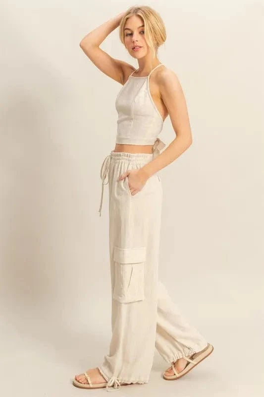 HYFVE Crop Top and Cargo Pants Set - ShalayeFashion