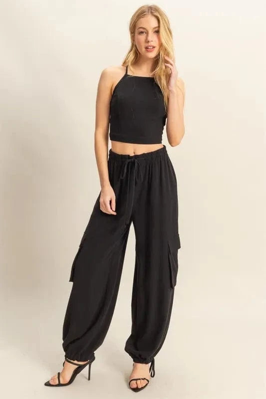 HYFVE Crop Top and Cargo Pants Set - ShalayeFashion