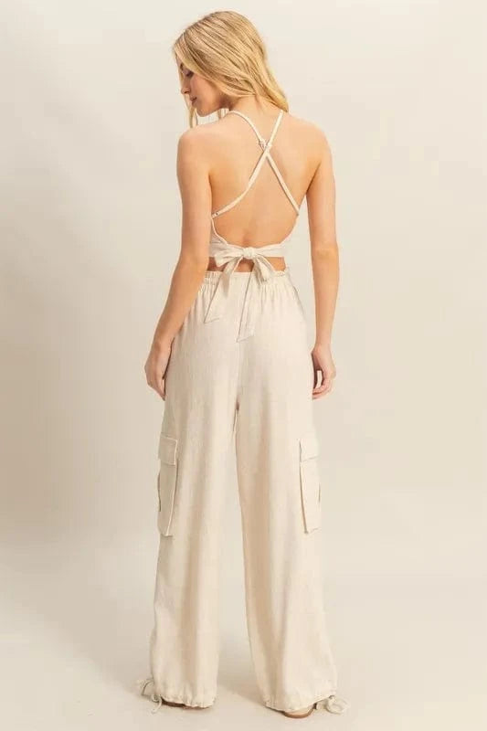 HYFVE Crop Top and Cargo Pants Set - ShalayeFashion