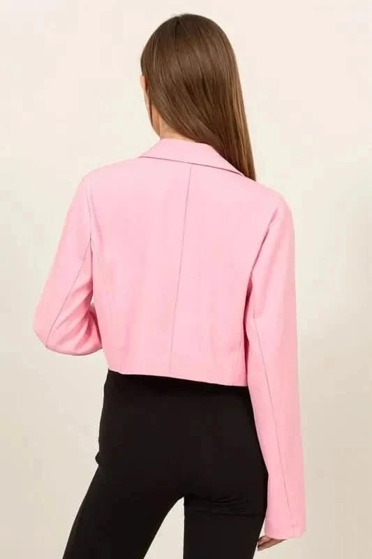 HYFVE Cropped Button - Down Blazer - ShalayeFashion