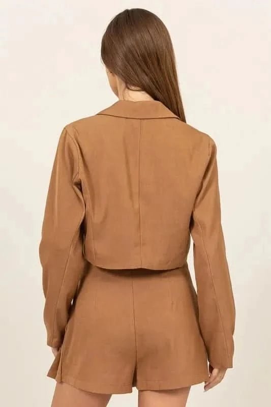 HYFVE Cropped Button - Down Blazer - ShalayeFashion