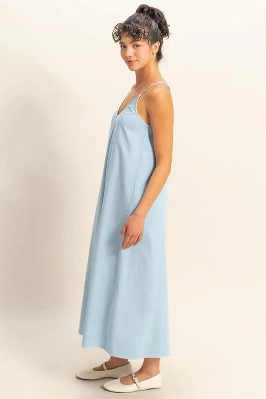 HYFVE Dyed V - Neck Loose Dress - ShalayeFashion