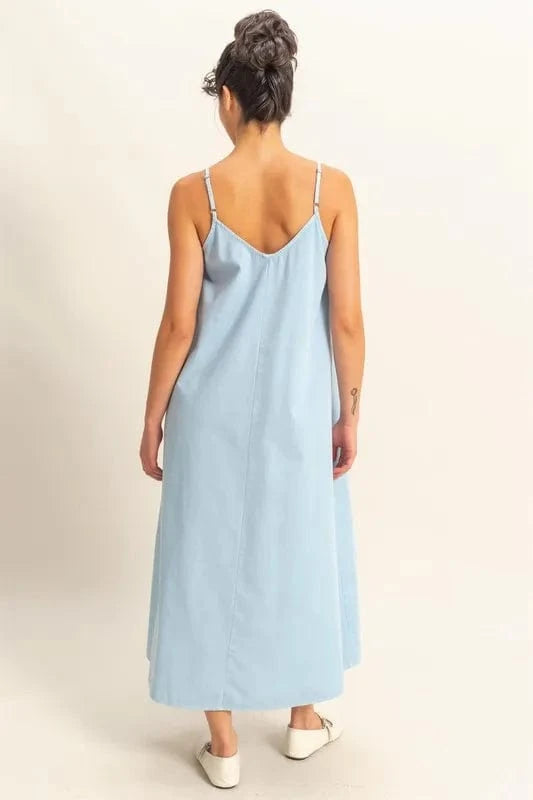 HYFVE Dyed V - Neck Loose Dress - ShalayeFashion