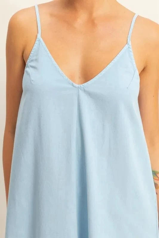 HYFVE Dyed V - Neck Loose Dress - ShalayeFashion