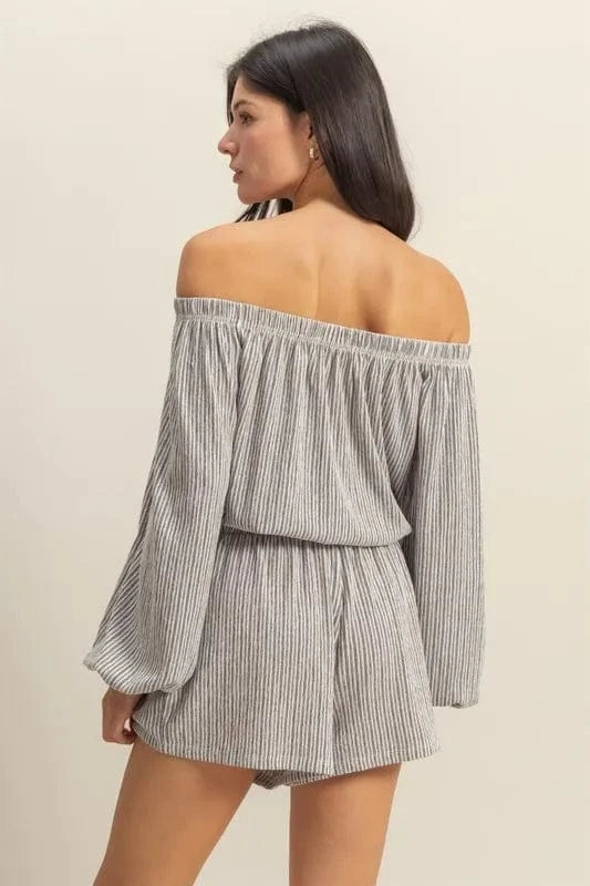 HYFVE Off Shoulder Top and Shorts Set - ShalayeFashion