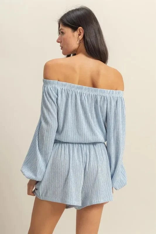 HYFVE Off Shoulder Top and Shorts Set - ShalayeFashion