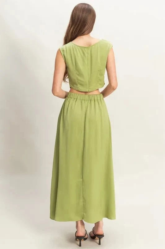 HYFVE Sleeveless Top and Maxi Skirt Set - ShalayeFashion