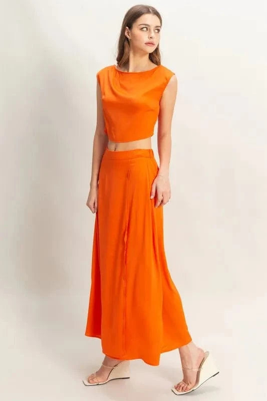 HYFVE Sleeveless Top and Maxi Skirt Set - ShalayeFashion