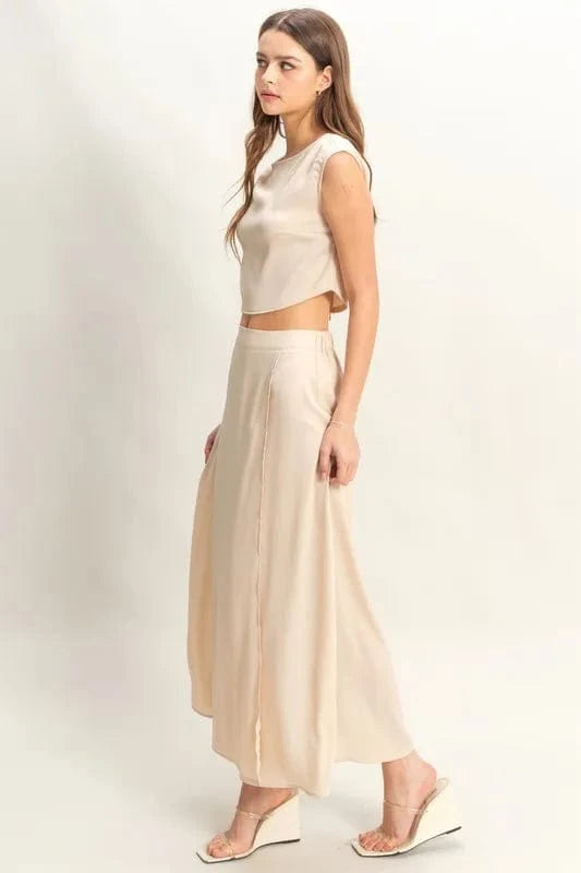 HYFVE Sleeveless Top and Maxi Skirt Set - ShalayeFashion