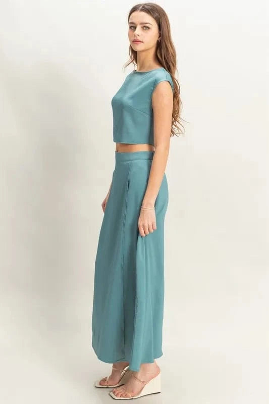 HYFVE Sleeveless Top and Maxi Skirt Set - ShalayeFashion