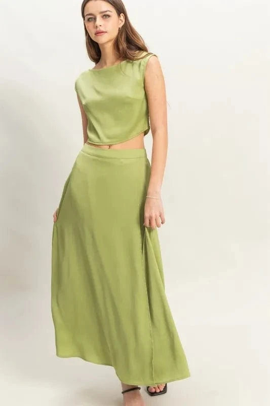 HYFVE Sleeveless Top and Maxi Skirt Set - ShalayeFashion