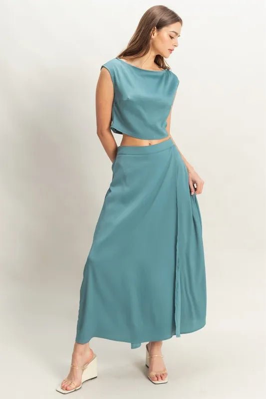 HYFVE Sleeveless Top and Maxi Skirt Set - ShalayeFashion