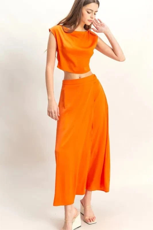HYFVE Sleeveless Top and Maxi Skirt Set - ShalayeFashion