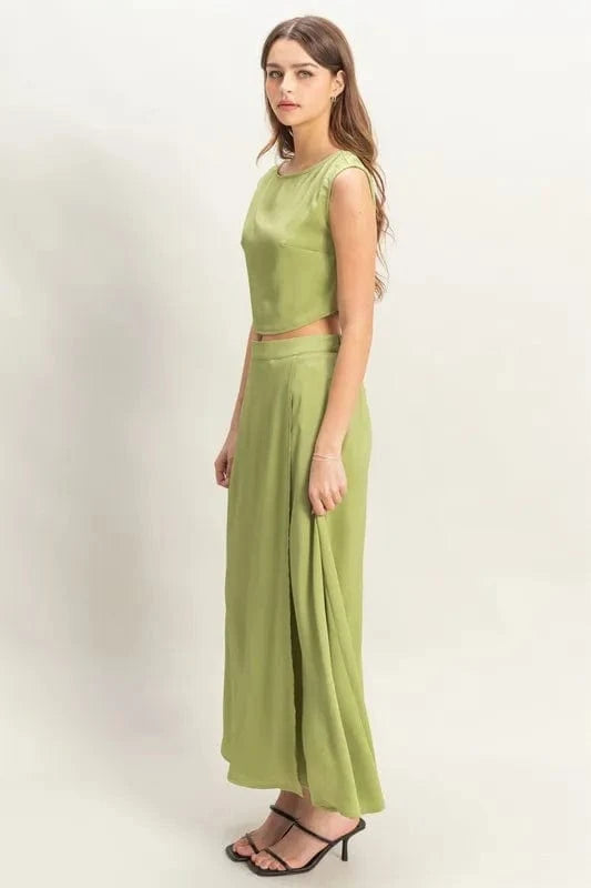 HYFVE Sleeveless Top and Maxi Skirt Set - ShalayeFashion