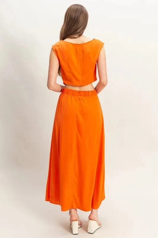HYFVE Sleeveless Top and Maxi Skirt Set - ShalayeFashion