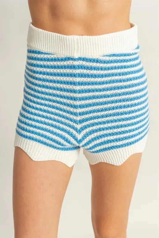HYFVE Striped Cropped Tank and Shorts Set - ShalayeFashion
