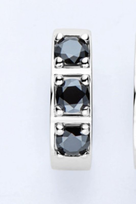 Inlaid Moissanite Huggie Earrings - ShalayeFashion