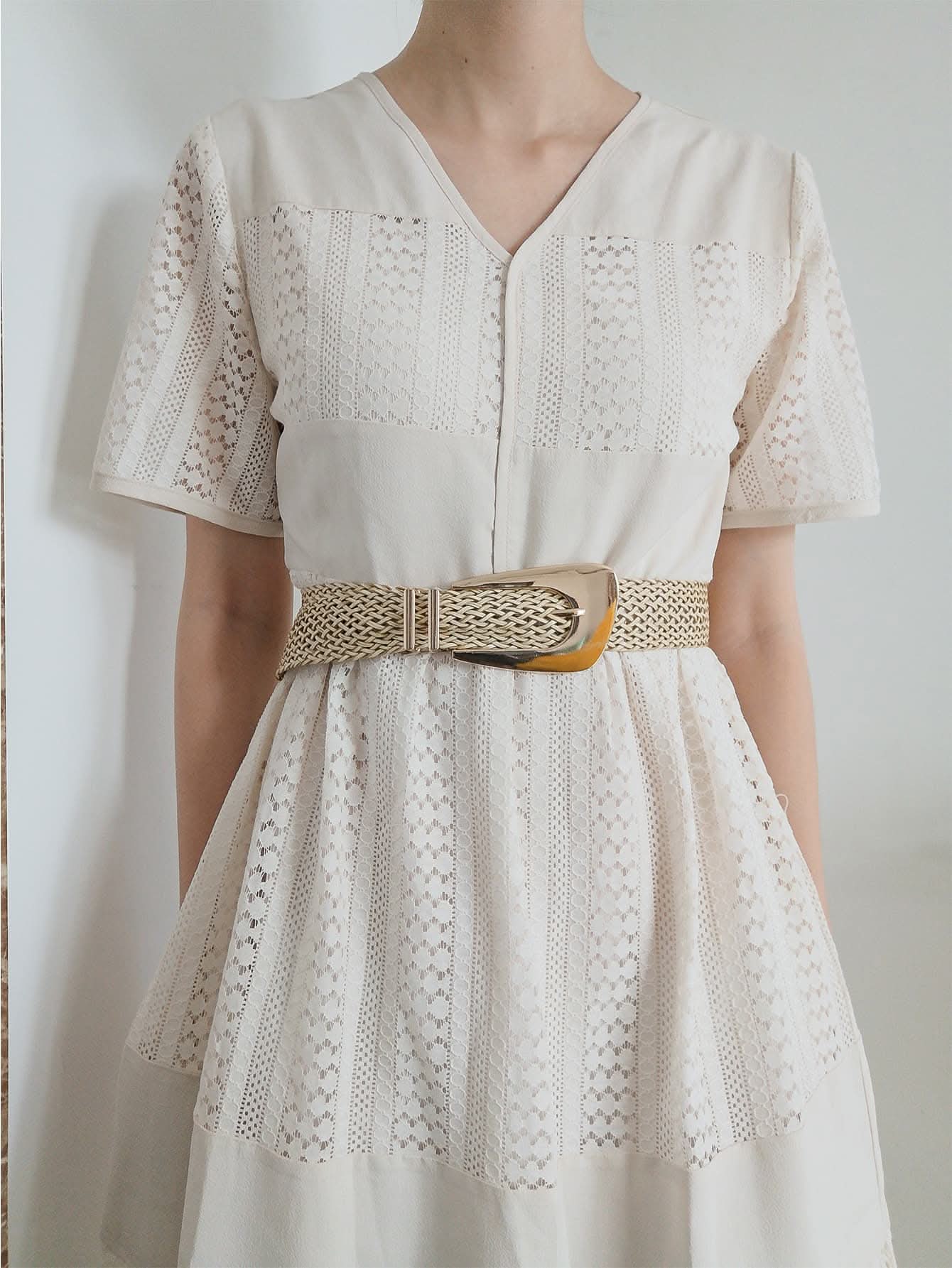 Irregular Buckle Braid Belt - ShalayeFashion